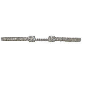 Double round white bangle