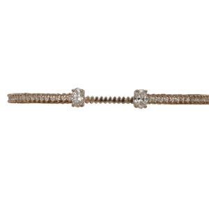 Double oval pink bangle
