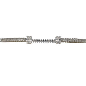 Double oval white bangle